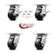 Service Caster 4 Inch Polyolefin Caster Set with Roller Bearing 4 Swivel Lock and 2 Brake SCC SCC-35S420-POR-SLB-BSL-2-BSL-2 - alternate 3